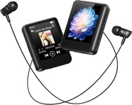 64Go Lecteur Mp3 Bluetooth 5.3 Écran Tactile Portable Baladeur Mp3 Lecteur Musique Enfant Avec Haut Parleur Intégré,Radio Fm,Enregistrement,Supporte La Carte Tf 128 Go,Musique Relaxante Et Détente