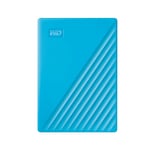 Western Digital My Passport 2tb Portable Usb 3.0 External Hard Drive Blue