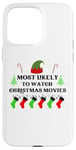 iPhone 15 Pro Max Most Likely To Watch Christmas Movies Family Santa Elf Hat Case