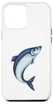 Coque pour iPhone 12 Pro Max Blue Hareng Fish Women Men The Fish Whisperer Fishing Lover