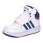 adidas Mixte bébé Hoops Mid Shoes Low, FTWR White/Victory Blue/Better Scarlet, 25 EU