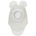 HUTTEliHUT balaclava wool alpaca pompoms – snow white - 12-24m