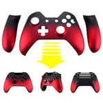 eXtremeRate Gradient Ramp Red Soft Touch Front Housing Shell Faceplate Replacement Parts Side Rails Panel for Xbox One Controller W/3.5 mm