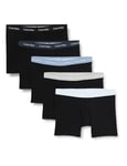 Calvin Klein Boxers Longs Lot de 5 Homme Boxer Brief Stretch, Noir (B- Ink, Pl Air, Ash, Trop, Blk Wbs), S