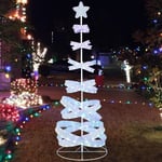 Sapin de Noël Lumineux 210CM Spirale pre illumine Arbre Artificiel LED Blanc avec 341 lumieres 34 Modes d Eclairage