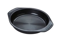 Circulon Ultimum Round 9 Inch Cake Tins for Baking - Non Stick Cake Tin 23cm, Freezer and Dishwasher Safe Carbon Steel Bakeware, Black