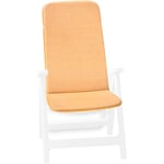 Coussin de Chaise Jardin Housse de Fauteuil Pliant Souple Doux Couleur Pastel Unie - Orange