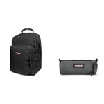 EASTPAK PROVIDER Sac à Dos, 27 L - Black (Noir) & BENCHMARK Single Trousse, 27 L - Black Denim (Gris)