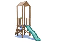 Dunster House Climbing Frame with Low Platform & Slide SquirrelFort