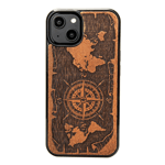 Bewood iPhone 15 Mobilskal Compass Rose Merbau