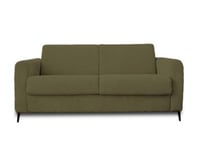 Owen - canapé 3 places convertible - couchage quotidien - matelas 12 cm - en velours côtelé - Lisa Design