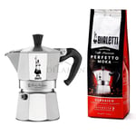 Bialetti Moka Express 3 Cup with Coffee - Italian Stovetop Espresso Maker Pot