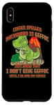 Coque pour iPhone XS Max Coffee Spelled Backwards Is Eeffoc Funny T-Rex Dinosaur Dino