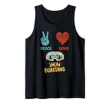 Snowboarding PEACE LOVE SNOWBOARDING Kids Girl Tank Top