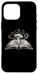 Coque pour iPhone 16 Pro Max Cottagecore Lecteur de livre en forme de champignon