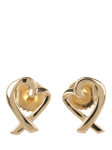 Pre-Loved Tiffany & Co. 18ct Yellow Gold Loving Heart Stud Earrings, Gold