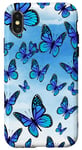 iPhone X/XS Blue Insect Pretty Butterfly Pattern Beautiful Butterfly Case