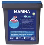 Traitement complet eau piscine chlore multifonctions galet 4.32kg MARINA