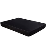 Michorinee Drap Housse Satin 120x200 Bonnet 30 cm Noir - Drap de lit en Satin de Soie Polyester Lisse Respirant pour Matelas Épais