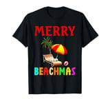 Merry Beachmas Tropical Christmas Vacation Outfit T-Shirt