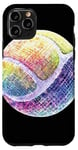 Coque pour iPhone 11 Pro Art Balle De Tennis Colorée Pour Sportifs