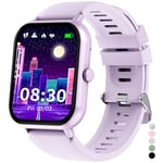 JUBUNRER Montre Connectée Enfant Cardiofrequencemetre Moniteur de Sommeil Podomètre Modes Sport étanche Reveil Jeux Bluetooth Appel Jouet Ado Fitness Tracker Cadeau Fille Garçon 3+ Ans Adolescent