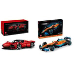 LEGO 42143 Technic Ferrari Daytona SP3, Race Car Model Building Kit, 1:8 Scale & 42141 Technic McLaren Formula 1 2022 Replica Race Car Model Building Kit