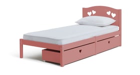 Habitat Mia Single Bed Frame With 2 Drawers - Pink