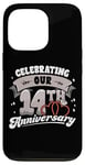 iPhone 13 Pro 14th Wedding Anniversary Celebrating 14 Years Matching Gift Case