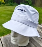 Genuine M-L CARHARTT White Script Logo BUCKET HAT ADULT I026217 Buck4