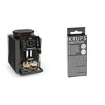 Krups Machine à café à grains, 5 boissons en accès direct, Interface tactile couleur & Lot de 10 pastilles nettoyantes pour machines à café Full auto, Nettoie le circuit d’eau, Protège des surchauffes