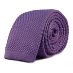 New Luxury Mens Plain Purple Woven Tie Necktie Solid Knitted Skinny Solid