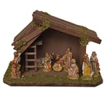 Alfred Kolbe Krippen 1346/0 Crèche de Noël en Bois pour Figurines de 8-10 cm Dimensions 25 x 15 x 16 cm