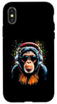 iPhone X/XS Funky DJ Monkey with Shades and Headphones Case