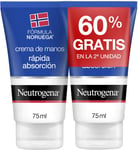 Neutrogena - Crème Pour Mains À Absorption Rapide Duplo, 75 Ml - Lot De 2