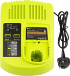 LabTEC P117 Dual Port Battery Charger Replacement for Ryobi 12V-18V One Plus for