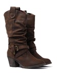 Rocket Dog Sidestep Womens Brown Cowboy Boot - Size 8 UK - Brown