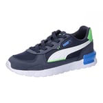 PUMA Unisex Kids' Fashion Shoes GRAVITON AC INF Trainers & Sneakers, PUMA NAVY-PUMA WHITE-SUMMER GREEN-VICTORIA BLUE, 20