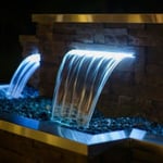 Lame d'eau LED Cascade chute d'eau en acrylique 30cm  Piscine et fontaine bassins