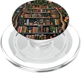 Cottagecore Bibliothèque Motif floral PopSockets PopGrip pour MagSafe