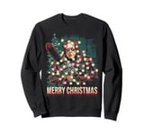 Merry Christmas Horror Fan Slasher 80s-Themed Sweatshirt