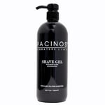 Pacinos Gel à raser rafraîchissant Menthol, Aloe & Tea Tree - Empêche les irritations et hydrate la peau - Glisse maximale pour un rasage en douceur