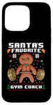 iPhone 15 Pro Max Santas Favorite Gym Coach Gingerbread Man Workout Christmas Case