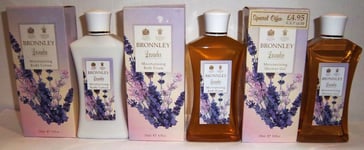 BRONNLEY LAVENDER BODY LOTION 250ML + BATH FOAM 250ML + SHOWER GEL 250ML ALL NEW