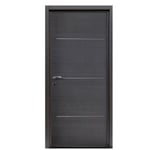 Bloc-porte Triaconta gris H.204 x l.83 cm, poussant droit