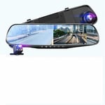 Yozhiqu - Moniteur 4,3 pouces Enregistreur vidéo dvr de voiture Dash Cam Full hd 1080P Miroir Cam Caméra dvr de voiture Enregistrement en boucle