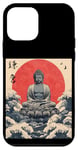 Coque pour iPhone 12 mini Kamakura Grande statue de Bouddha vintage japonais Art sur bois