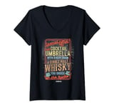 Womens Whisky Single Malt Whisky + Free Umbrella Whisky V-Neck T-Shirt