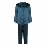 Lady Avenue Pure Silk Basic Pyjamas Petrol silke X-Large Dam