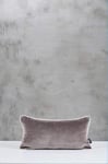 Daskia Coussin en Velours de Coton Taupe Beige 50 x 25 cm avec Fermeture éclair, Moderne, rectangulaire, Fait à la Main, pour la Maison, Le Salon, la Chambre à Coucher, la décoration de canapé